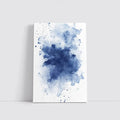 Blue Watercolor Ink Splash White Background