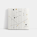 Black Gold Dots Lines Geometric Abstract Art