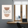 Monstera Leaves Boho Abstract Terracotta Shapes