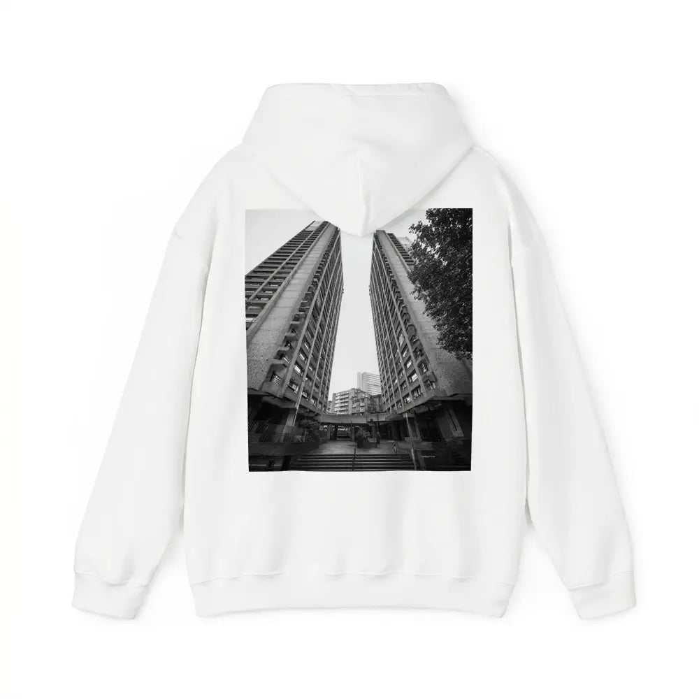 Brutalist Tower Blocks Black White Architecture Hoodie