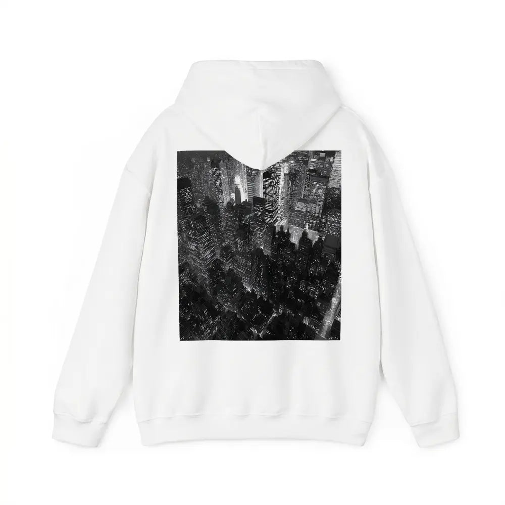 New York City Skyline Aerial Night View Hoodie