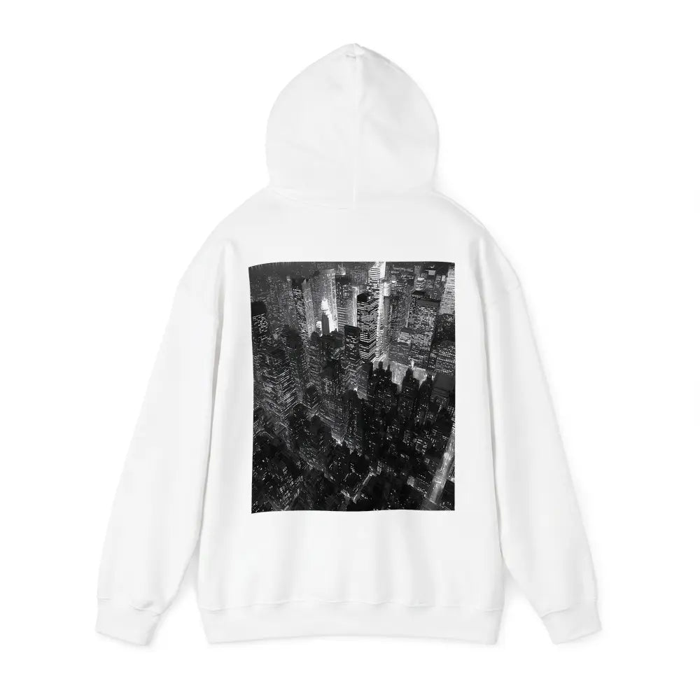 New York City Skyline Aerial Night View Hoodie