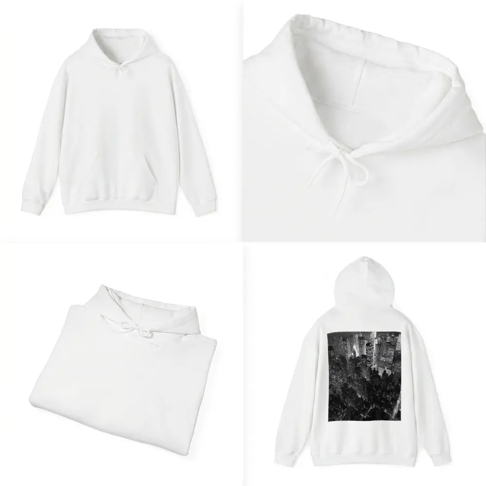 New York City Skyline Aerial Night View Hoodie