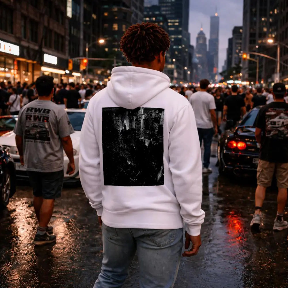New York City Skyline Aerial Night View Hoodie