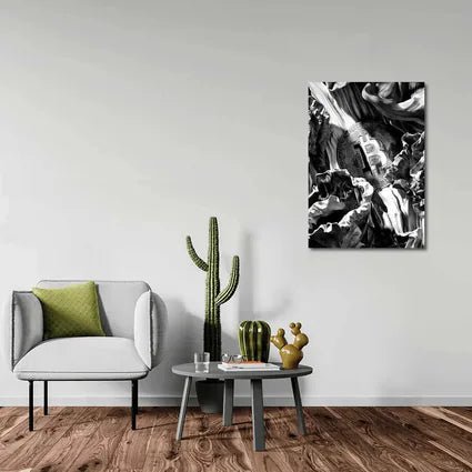 Bitcoin Coin Black White Abstract Art