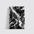 Bitcoin Coin Black White Abstract Art