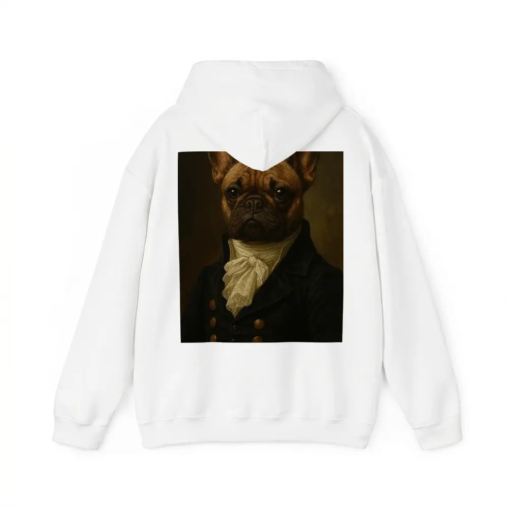French Bulldog Portrait Dark Oil Painting Style Hoodie