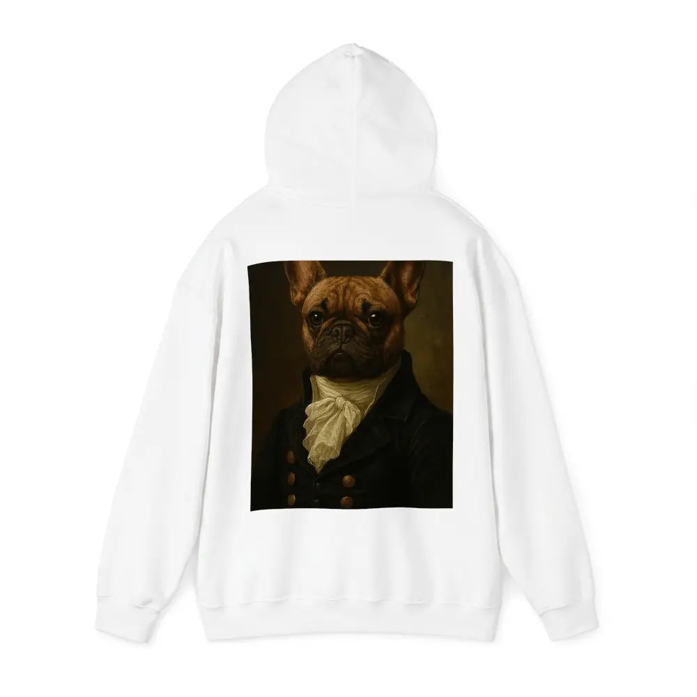 French Bulldog Portrait Dark Oil Painting Style Hoodie