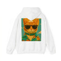 Cool Orange Cat Sunglasses Retro Summer Art Hoodie
